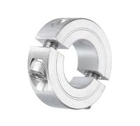 sourcing map Double Split Clamp-On Shaft Collar for 3/4" Shaft, Two-Piece Clamping Collar 1-1/2" OD, 1/2" Thickness, Aluminum Alloy Set Screw Split Collar Clamp