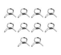 sourcing map Double Wire Spring Hose Clamp, 10pcs 304 Stainless Steel 6.5mm Inner Dia Fit 7.2mm-7.8mm OD Hose Fuel Line Silicone Tube Spring Clips
