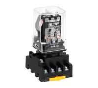 sourcing map DPDT Electromagnetic Power Relay, AC 110V Coil 10A 11 Pin MK2P-I Small Relay with Plug-in Terminal Socket Base 3NC 3NO JQX-10F/3Z