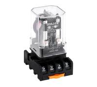 sourcing map DPDT Electromagnetic Power Relay, AC 110V Coil 10A 8 Pin MK2P-I Small Relay with Plug-in Terminal Socket Base 2NC 2NO JQX-10F/2Z