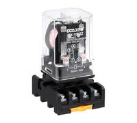 sourcing map DPDT Electromagnetic Power Relay, AC 36V Coil 10A 8 Pin MK2P-I Small Relay with Plug-in Terminal Socket Base 2NC 2NO JQX-10F/2Z