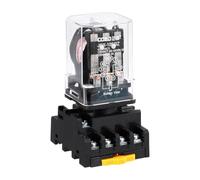 sourcing map DPDT Electromagnetic Power Relay, AC 380V Coil 10A 11 Pin MK2P-I Small Relay with Plug-in Terminal Socket Base 3NC 3NO JQX-10F/3Z
