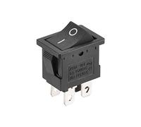 sourcing map DPST Boat Rocker Switch Black Toggle Switch for Boat Marine 4pins ON/OFF AC 250V/6A 125V/10A 1pcs