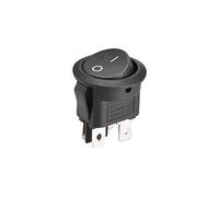 sourcing map DPST Boat Rocker Switch Round Toggle Switch for Boat Marine 4pins ON/OFF AC250V/6A 125V/10A 1pcs