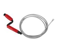 sourcing map Drain Augers 10 Ft Carbon Steel Flexible Plumbing Auger Hair Drain Cleaner Tool Toilet Auger Clog Remover Tool for Kitchen Bathroom Shower Sink Toilet Bathtub, Red
