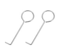 Sourcing Map Drain Lifting Hooks, 2Pcs Stainless Steel Grate Puller Shower Drain Hook for Cover Removal Daily Clean, 87 x 28mm, Silver