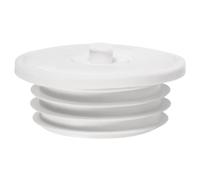 sourcing map Drain Pipe Seal Ring with Plug, Silicone Ring Washing Machine Sealing Plug, Anti-Odor Floor Drain Plug Sewer Pipe Seal Ring Sealing Cover for 70-75mm PVC Drainage Pipes, White