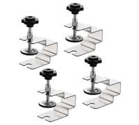 sourcing map Drawer Front Installation Clamps, Stainless Steel Cabinet Jig Bow-Shaped Clamps for Tables Desks, 4Pcs