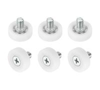 sourcing map Drawer Rollers Nylon Cabinet Drawer Pulley Replacement Wheels Bearing 19mm Drawer Positioning Roller Slide Guides for Furniture Parts Cupboard Wardrobe Pack of 6