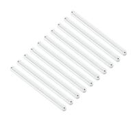 sourcing map Drawer Slides, 10Pcs 235mm - Plastic Drawer Rails, Side Mounted Grooved Guide Rails for Cabinet Drawers Bedside Tables Wardrobe Dressers (White)