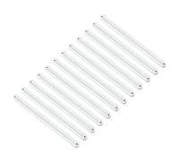 sourcing map Drawer Slides, 12Pcs 235mm - Plastic Drawer Rails, Side Mounted Grooved Guide Rails for Cabinet Drawers Bedside Tables Wardrobe Dressers (White)