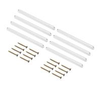sourcing map Drawer Slides, 12Set 235mm - Plastic Drawer Rails with Screw, Side Mounted Grooved Guide Rail for Cabinet Bedside Table Wardrobe Dresser (White)
