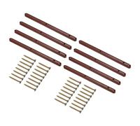 sourcing map Drawer Slides, 12Set 300mm - Plastic Drawer Rails with Screw, Side Mounted Grooved Guide Rail for Cabinet Bedside Table Wardrobe Dresser (Brown)