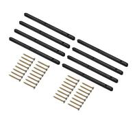 sourcing map Drawer Slides, 12Set 300mm - Plastic Drawer Rails with Screw, Side Mounted Grooved Guide Rail for Cabinet Bedside Table Wardrobe Dresser (Black)