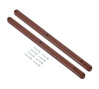 sourcing map Drawer Slides, 1Set 300mm - Plastic Drawer Rails with Screw, Side Mounted Grooved Guide Rail for Cabinet Drawer Bedside Table Wardrobe Dresser (Brown)
