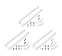 sourcing map Drawer Slides, 3Set 250mm Hidden Flip-Up Plastic Drawer Rails with Screw, Side Mounted Grooved Guide Rail Track for Cabinet Bedside Table Wardrobe Dresser, White