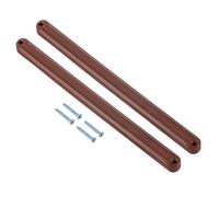 sourcing map Drawer Slides, 4Set 235mm - Plastic Drawer Rails with Screw, Side Mounted Grooved Guide Rail for Cabinet Drawer Bedside Table Wardrobe Dresser (Brown)