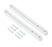 sourcing map Drawer Slides, 5Set 180mm - Plastic Drawer Rails with Screw, Side Mounted Grooved Guide Rail for Cabinet Drawer Bedside Table Wardrobe Dresser (White)