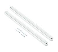 sourcing map Drawer Slides, 5Set 235mm - Plastic Drawer Rails with Screw, Side Mounted Grooved Guide Rail for Cabinet Drawer Bedside Table Wardrobe Dresser (White)