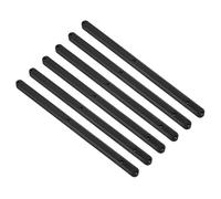 sourcing map Drawer Slides, 6Pcs 300mm - Plastic Drawer Rails, Side Mounted Grooved Guide Rails for Cabinet Drawers Bedside Tables Wardrobe Dressers (Black)