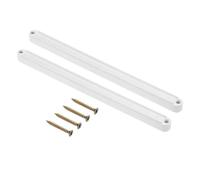 sourcing map Drawer Slides, 6Set 235mm - Plastic Drawer Rails with Screw, Side Mounted Grooved Guide Rail for Cabinet Bedside Table Wardrobe Dresser (White)