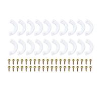 sourcing map Drawer Stops, 20Pcs - PVC Plastic Drawer Stoppers, Clear Semi-Curved Dresser Anti-Slip Stopper with Screws for Furniture Chest Bottom Repair Tool