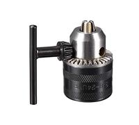 sourcing map Drill Chucks, 1.5-10mm Capacity 3/8-24 UNF Threaded with Chuck Key for Electric Impact Corded Cordless Drill