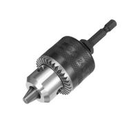 sourcing map Drill Chucks, 3/8-24UNF Threaded 0.6-6.5mm Capacity with Chuck Key Hex Shank for Electric Impact Corded Cordless Drill