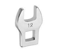 sourcing map Drive Crowfoot Wrench 3/8 Inch 12mm Metric Flare Nut Wrench CR-V Steel Electroplating Open End Crowfoot Spanner for Automotive Repair Mechanics, Bright Silver