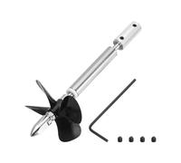 sourcing map Drive Shaft W Propeller and Coupling Joint for RC Boat Coupler Assemble Kit, L100mm Shaft, L50mm Sleeve, D55mm Four Propeller, Fit for 3 mm Motor Shaft