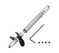 sourcing map Drive Shaft W Propeller and Coupling Joint for RC Boat Coupler Assemble Kit, L100mm Shaft, L25mm Sleeve, D36mm Three Propeller, Fit for 5 mm Motor Shaft