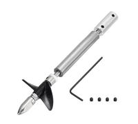 sourcing map Drive Shaft W Propeller and Coupling Joint for RC Boat Coupler Assemble Kit, L100mm Shaft, L25mm Sleeve, D36mm Two Propeller, Fit for 5 mm Motor Shaft