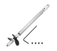 sourcing map Drive Shaft W Propeller and Coupling Joint for RC Boat Coupler Assemble Kit, L130mm Shaft, L80mm Sleeve, D36mm Three Propeller, Fit for 3 mm Motor Shaft