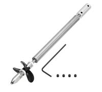 sourcing map Drive Shaft W Propeller and Coupling Joint for RC Boat Coupler Assemble Kit, L150mm Shaft, L25mm Sleeve, D36mm Three Propeller, Fit for 5 mm Motor Shaft