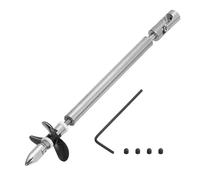 sourcing map Drive Shaft W Propeller and Universal Joint for RC Boat Coupler Assemble Kit, L130mm Shaft, L80mm Sleeve, D36mm Three Propeller, Fit for 2 mm Motor Shaft