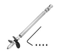 sourcing map Drive Shaft W Propeller and Universal Joint for RC Boat Coupler Assemble Kit, L130mm Shaft, L80mm Sleeve, D36mm Three Propeller, Fit for 3 mm Motor Shaft