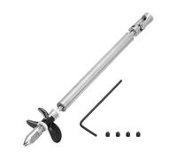 sourcing map Drive Shaft W Propeller and Universal Joint for RC Boat Coupler Assemble Kit, L130mm Shaft, L80mm Sleeve, D36mm Three Propeller, Fit for 4 mm Motor Shaft