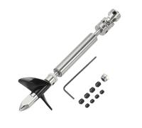 sourcing map Drive Shaft W Propeller Universal Joint, L100mm Shaft L50mm Sleeve D36mm Stainless Steel Propeller 2-Bladed Paddle Fit for 6mm Motor Shaft RC Boat Coupler Assemble Kit