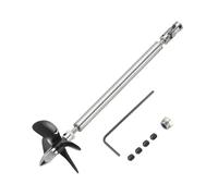 sourcing map Drive Shaft W Propeller Universal Joint, L150mm Shaft L100mm Sleeve D55mm Stainless Steel Propeller 4-Bladed Paddle Fit for 3mm Motor Shaft RC Boat Coupler Assemble Kit
