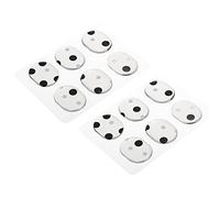 sourcing map Drum Dampeners Gel Pads Silicone Drum Silencers Drum Dampeners Moon Gels Black Dots 31x25x2.8mm for Drums Cymbals Tone Control Pack of 12