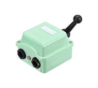 sourcing map Drum Switch QS-15 3 Positon Forward/Off/Reverse Motor Control Aluminum Shell 15A