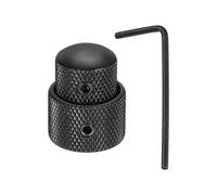 sourcing map Dual Concentric Stacked Control Knobs, 1/4" Universal Metal Volume Tone Audio Control Knobs with Wrench for Electric Guitar, Bass, Black