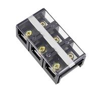 sourcing map Dual Rows 3 Positions 600V 100A Wire Barrier Block Terminal Strip