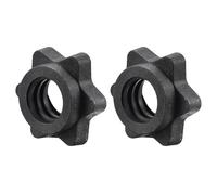 sourcing map Dumbbell Hex Nut, 2Pcs M25 Plastic Anti-Slip Lock Collar Screw for Barbell Dumbbell Weight Lifting Black