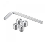 sourcing map Dumbbell Inner Hex Nut, 4Pcs M8 x 1.25mm Lock Collar Screw for Barbell Dumbbell Weight Lifting