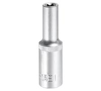sourcing map E-Torx Socket 1/2" Drive E11 External Torx Deep Socket CR-V Steel 6 Point Spline Socket External Torque Star Female Bit Socket for Auto Repairs Home Maintenance DIY Hand-Making