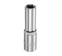 sourcing map E-Torx Socket 1/2" Drive E16 Star Female Socket 3.1" Length External Torx Deep Sleeve Chrome Plating 6 Point Spline Sleeve for Auto Repairs Home Maintenance