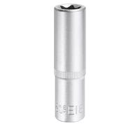 sourcing map E-Torx Socket 1/2" Drive E18 External Torx Deep Socket CR-V Steel 6 Point Spline Socket External Torque Star Female Bit Socket for Auto Repairs Home Maintenance DIY Hand-Making