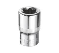sourcing map E-Torx Socket 1/2" Drive E18 Star Female Socket 1.5" Length External Torx Deep Sleeve CR-V Chrome Plating 6 Point Spline Sleeve for Auto Repairs Home Maintenance