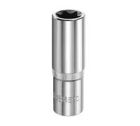 sourcing map E-Torx Socket 1/2" Drive E20 Star Female Socket 3.1" Length External Torx Deep Sleeve Chrome Plating 6 Point Spline Sleeve for Auto Repairs Home Maintenance
